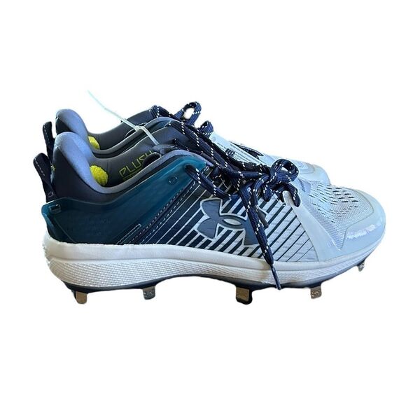 Under Armour Men's Yard Low Turf Baseball Shoe, Royal White & Blue New - Picture 3 of 8